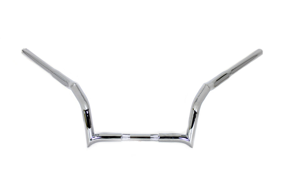 HARLEY 10 inch Z-Bar Handlebar without Indents Chrome fits 1986-2013 FLT, 1982-UP FLHX,