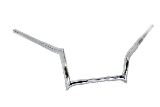 HARLEY 10 inch Z-Bar Handlebar without Indents Chrome fits 1986-2013 FLT, 1982-UP FLHX,