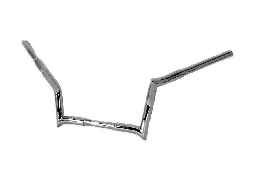 HARLEY 10 inch Z-Bar Handlebar without Indents Chrome fits 1986-2013 FLT, 1982-UP FLHX,