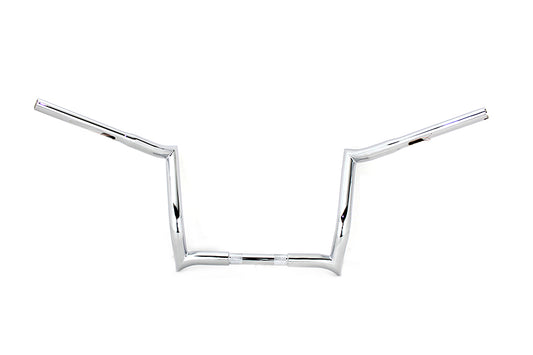 HARLEY 12 inch Z-Bar Handlebar without Indents Chrome fits 1986-2013 FLT, 1982-UP FLHX,