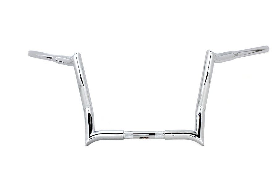 HARLEY 12 inch Z-Bar Handlebar without Indents Chrome fits 1986-2013 FLT, 1982-UP FLHX,