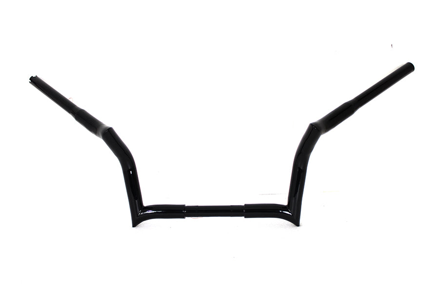 HARLEY 10 inch Z-Bar Handlebar without Indents Black fits 1986-2013 FLT, 1982-UP FLHX,