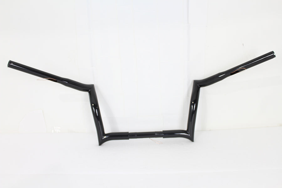 HARLEY 10 inch Z-Bar Handlebar without Indents Black fits 1986-2013 FLT, 1982-UP FLHX,
