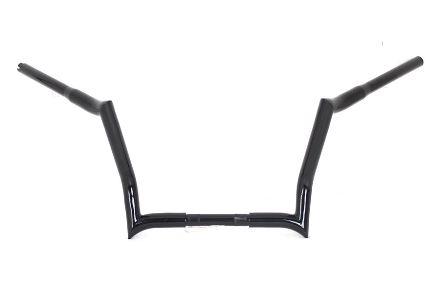 HARLEY 12 inch Z-Bar Handlebar without Indents Black fits 1986-2013 FLT, 1982-UP FLHX,