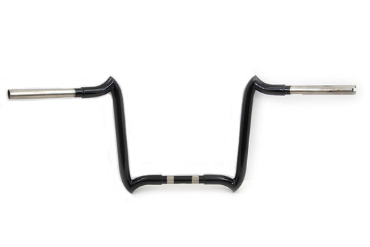 HARLEY 14 inch Z-Bar Handlebar without Indents Black fits 1986-2013 FLT, 1982-UP FLHX,