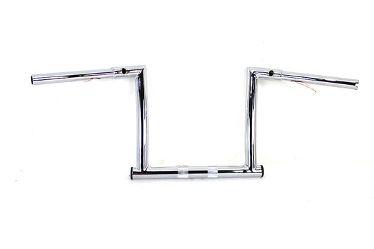 HARLEY 12 inch ChiZeled Z-Bar Handlebar Chrome Fits 2015-UP FLTR,