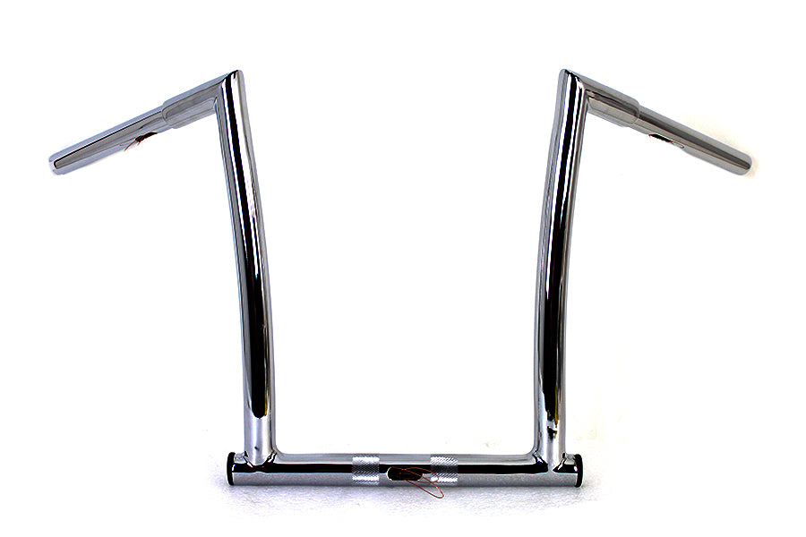 HARLEY 12 inch ChiZeled Z-Bar Handlebar Chrome fits 2015-UP FLTR,