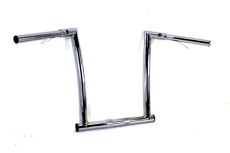 HARLEY 12 inch ChiZeled Z-Bar Handlebar Chrome fits 2015-UP FLTR,