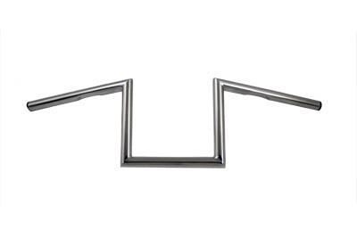 HARLEY 8 inch Z Handlebar with Indents Chrome fits 1982-1984 FL, 1982-1984 FX, 1982-UP XL, 1986-2017 FLST, 1984-2017 FXST, 1982-1994 FXR,