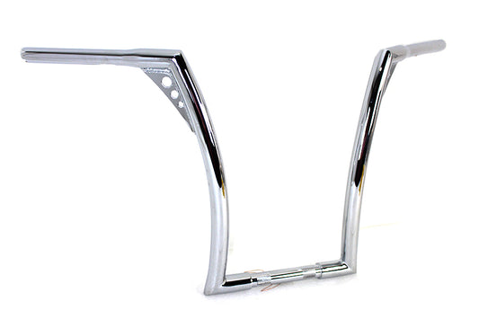 HARLEY 17 inch Chrome Z-Bar Handlebar with Indents fits 1982-1984 FL, 1982-1984 FX, 1982-UP XL, 1986-2017 FLST, 1984-2017 FXST, 1982-1994 F