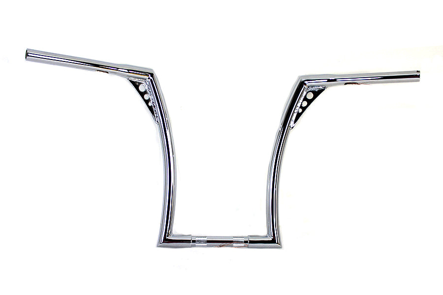 HARLEY 17 inch Chrome Z-Bar Handlebar with Indents fits 1982-1984 FL, 1982-1984 FX, 1982-UP XL, 1986-2017 FLST, 1984-2017 FXST, 1982-1994 F