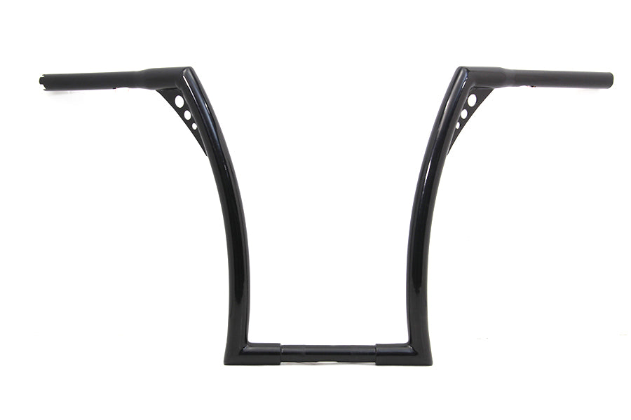 HARLEY 17 inch Black Z-Bar Handlebar with Indents fits 1982-1984 FL, 1982-1984 FX, 1982-UP XL, 1986-2017 FLST, 1984-2017 FXST, 1982-1994 FX