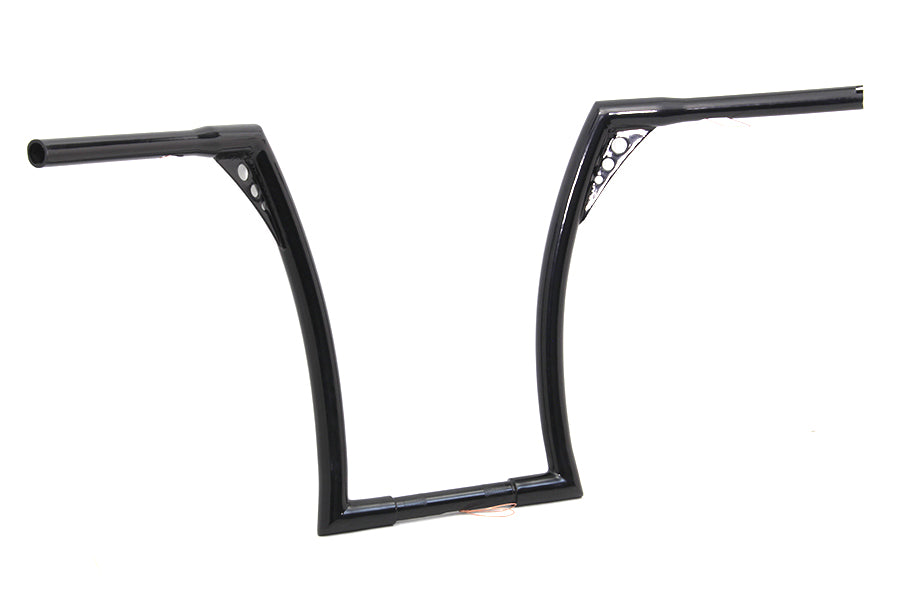 HARLEY 17 inch Black Z-Bar Handlebar with Indents fits 1982-1984 FL, 1982-1984 FX, 1982-UP XL, 1986-2017 FLST, 1984-2017 FXST, 1982-1994 FX