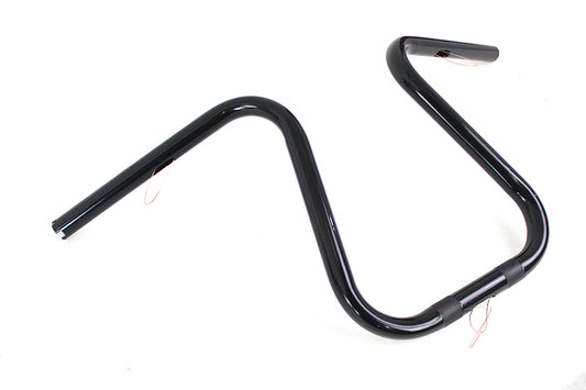 HARLEY Black 1 inch Loopy Handlebar with Indents Fits 1982-UP XL, 1991-2017 FXD, 1975-1985 FX,