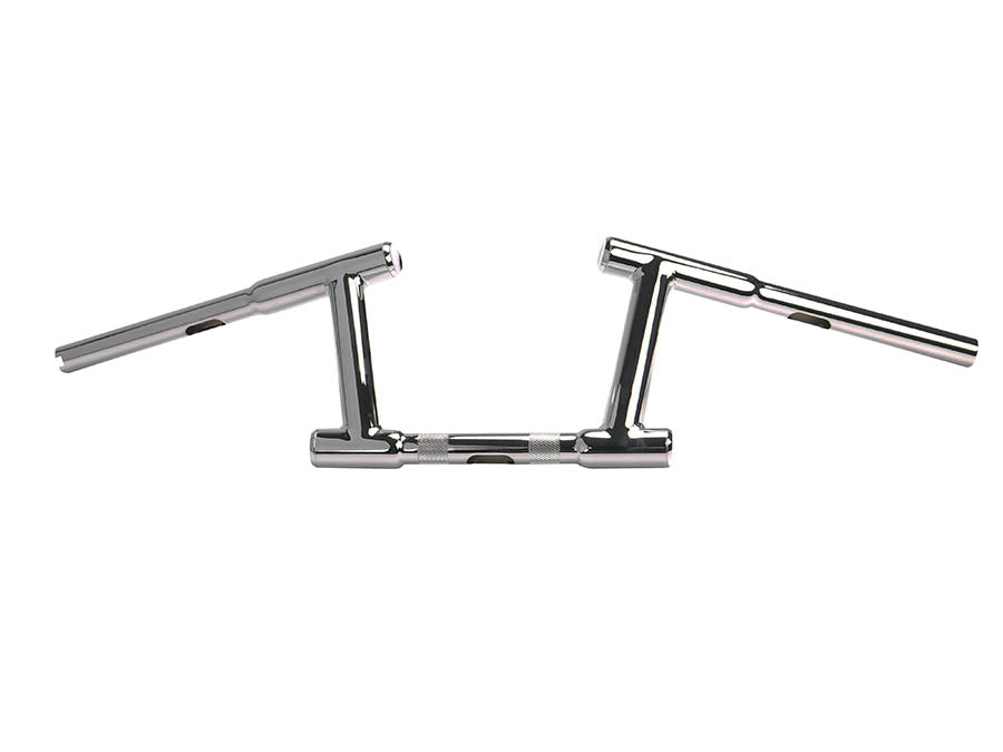 HARLEY 6 inch Z-Bar Racing Handlebar with Indents Chrome fits 1982-1984 FL, 1982-1984 FX, 1982-UP XL, 1986-2017 FLST, 1984-2017 FXST, 1982-