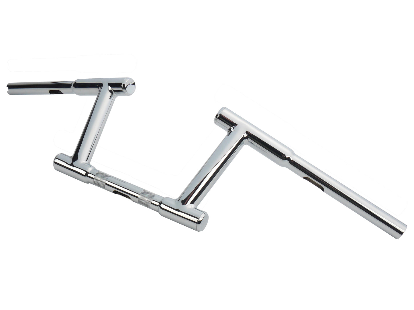 HARLEY 6 inch Z-Bar Racing Handlebar with Indents Chrome fits 1982-1984 FL, 1982-1984 FX, 1982-UP XL, 1986-2017 FLST, 1984-2017 FXST, 1982-