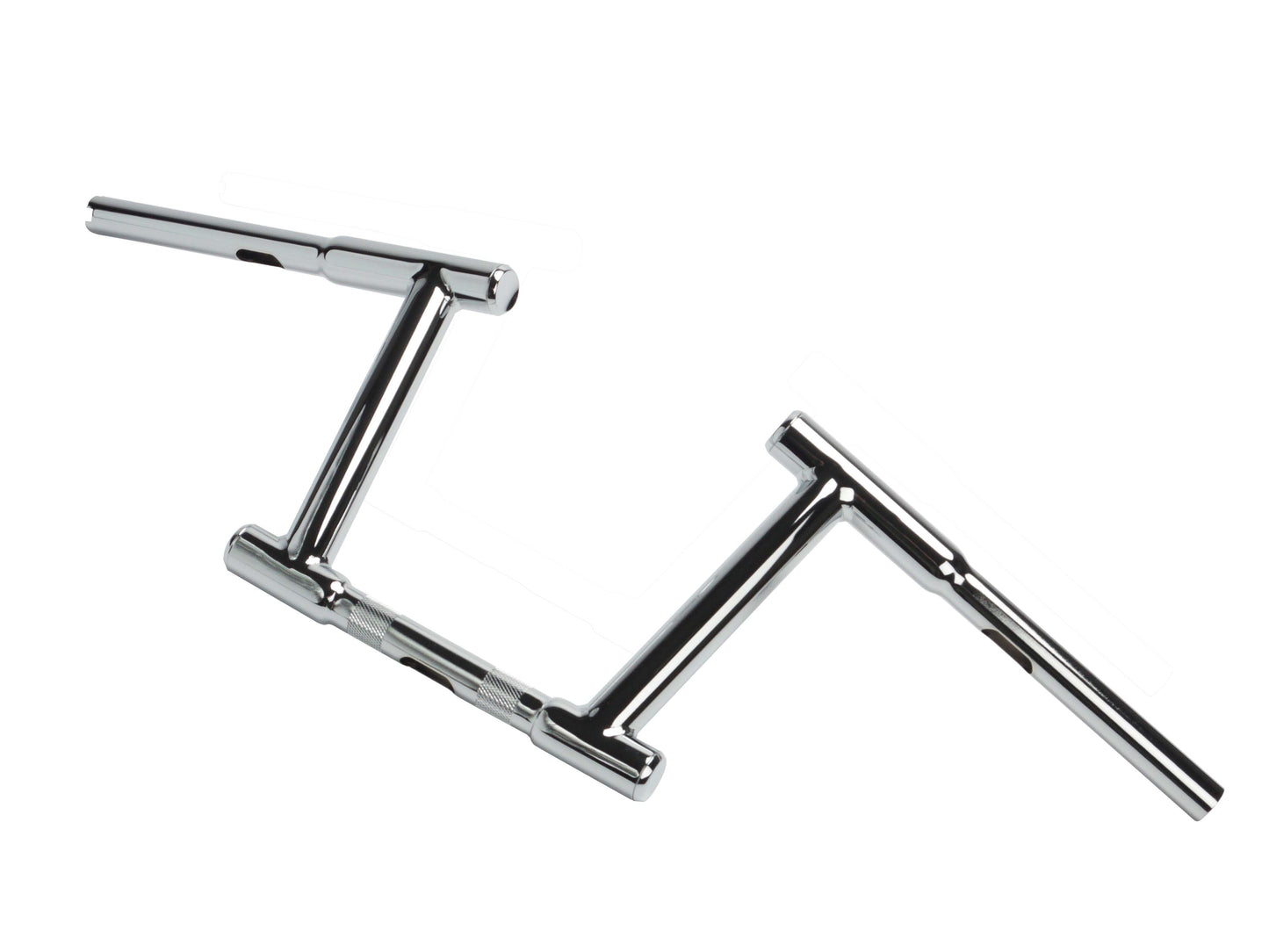 HARLEY 8 inch Z-Bar Racing Handlebar with Indents Chrome fits 1982-1984 FL, 1982-1984 FX, 1982-UP XL, 1986-2017 FLST, 1984-2017 FXST, 1982-