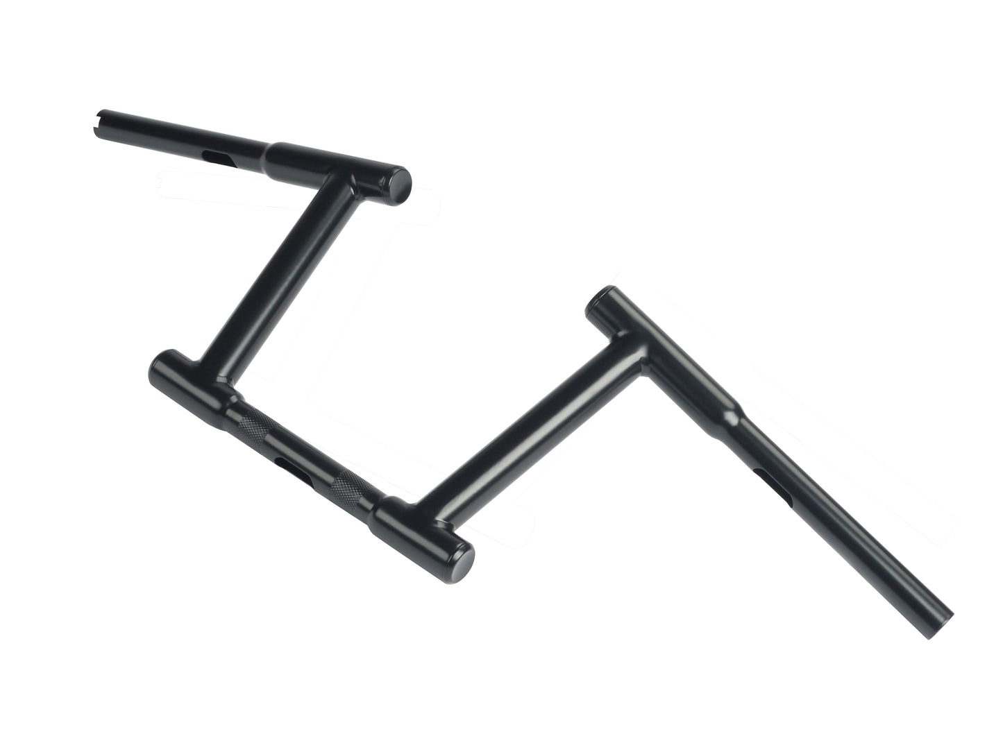 HARLEY 8 inch Z-Bar Racing Handlebar with Indents Black fits 1982-1984 FL, 1982-1984 FX, 1982-UP XL, 1986-2017 FLST, 1984-2017 FXST, 1982-1