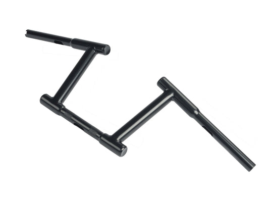 HARLEY 8 inch Z-Bar Racing Handlebar with Indents Black Fits 1982-1984 FL, 1982-1984 FX, 1982-UP