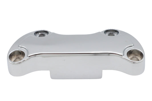HARLEY Chrome Smooth Handlebar Clamp Cover with Skirt Fits 1999-UP FL, 1999-UP FX,