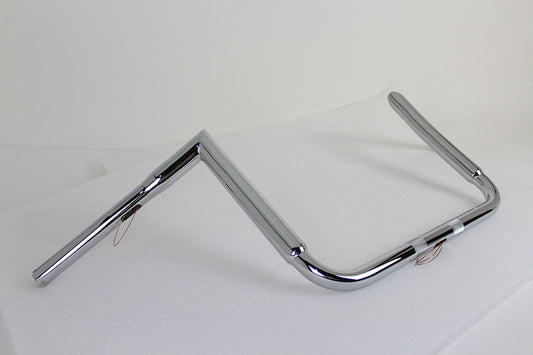 HARLEY 12 inch Chrome ChiZeled Z-Bar Handlebar without Indents Fits 2014-UP FLH, 2014-UP FLHX, 2