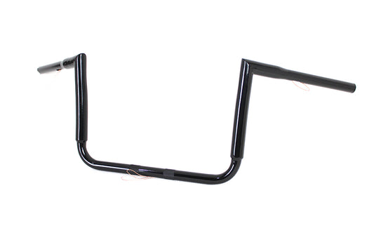 HARLEY 12 inch Black ChiZeled Z-Bar Handlebar without Indents fits 2014-UP FLH, 2014-UP FLHX, 2014-UP FLHTCUTG, 2014-UP FLHTK,