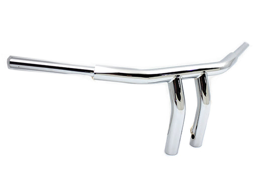 HARLEY 8 inch Fatster 'T' Handlebar with Indents fits 1982-1984 FL, 1982-1984 FX, 1982-UP XL, 1986-2017 FLST, 1981-2017 FXST, 1982-1994 FXR