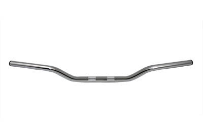 HARLEY Chrome 2 inch Drag Handlebar with Indents fits 1982-1984 FL, 1982-1984 FX, 1982-UP XL, 1986-2017 FLST, 1984-2017 FXST, 1982-1994 FXR