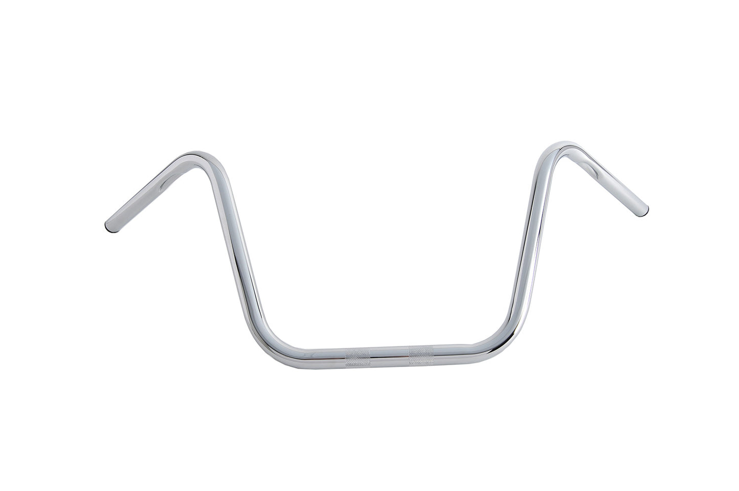 HARLEY 12 inch Ape Hanger Handlebars with Indents Chrome fits 1982-1984 FL, 1982-1984 FX, 1982-UP XL, 1986-2017 FLST, 1984-2017 FXST, 1982-