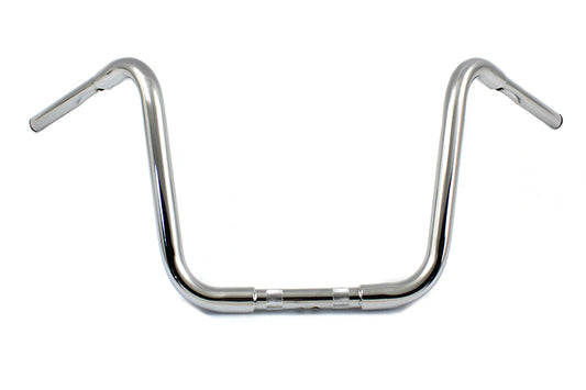 HARLEY 12-1/2 inch Buffalo Ape Hanger Handlebar with Indents Chrome fits 1982-1984 FL, 1982-1984 FX, 1982-UP XL, 1986-2017 FLST, 1984-2017 FX