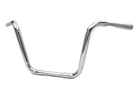 HARLEY 14 inch Buffalo Ape Hanger Handlebar with Indents Chrome fits 1982-1984 FL, 1982-1984 FX, 1982-UP XL, 1986-2017 FLST, 1984-2017 FXST,
