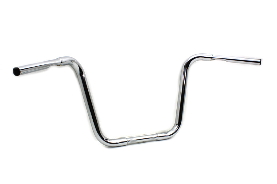 HARLEY 14 inch Buffalo Ape Hanger Handlebar with Indents Chrome fits 1982-1984 FL, 1982-1984 FX, 1982-UP XL, 1986-2017 FLST, 1984-2017 FXST,