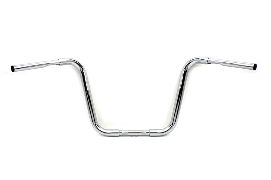 HARLEY 14 inch Buffalo Ape Hanger Handlebar with Indents Chrome fits 1982-1984 FL, 1982-1984 FX, 1982-UP XL, 1986-2017 FLST, 1984-2017 FXST,