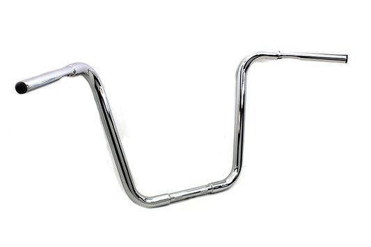 HARLEY 16 inch Buffalo Ape Hanger Handlebar with Indents Chrome fits 1982-1984 FL, 1982-1984 FX, 1982-UP XL, 1986-2017 FLST, 1984-2017 FXST,