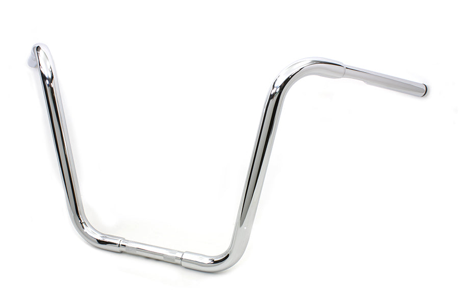 HARLEY 16 inch Buffalo Ape Hanger Handlebar with Indents Chrome fits 1982-1984 FL, 1982-1984 FX, 1982-UP XL, 1986-2017 FLST, 1984-2017 FXST,