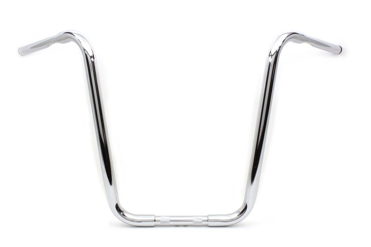 HARLEY 20 inch Buffalo Ape Hanger Handlebar with Indents Chrome fits 1982-1984 FL, 1982-1984 FX, 1982-UP XL, 1986-2017 FLST, 1984-2017 FXST,