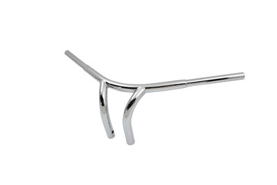 HARLEY 8-1/2 inch Curved Riser Bar Handlebar with Indents fits 1982-1984 FL, 1982-1984 FX, 1982-UP XL, 1986-2017 FLST, 1984-2017 FXST, 1982