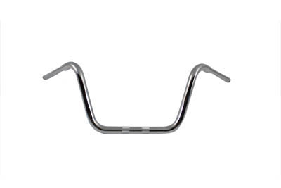 HARLEY 12 inch Rhino Ape Hanger Handlebar with Indents Chrome fits 0- Custom, application for use with 1-1/4 risers"
