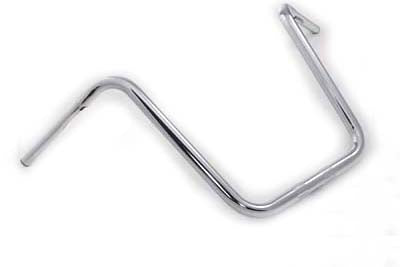 HARLEY 18 inch Rhino Ape Hanger Handlebar with Indents Chrome fits 0- Custom, application for use with 1-1/4 risers"