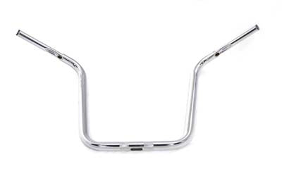 HARLEY 18 inch Rhino Ape Hanger Handlebar with Indents Chrome fits 0- Custom, application for use with 1-1/4 risers"