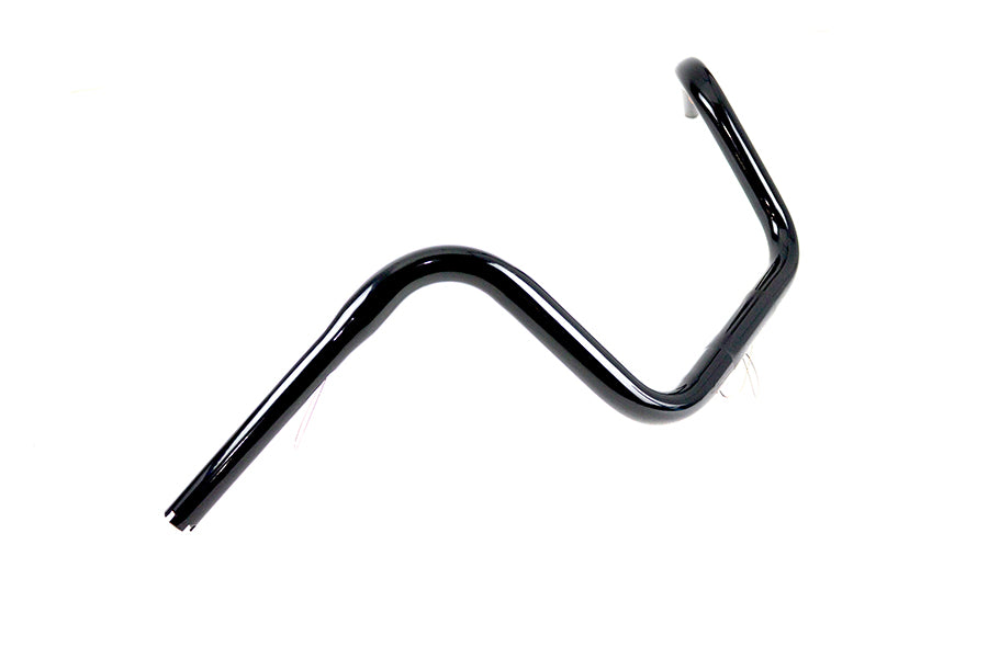 HARLEY 10 inch Mini Ape Hanger Handlebar with Indents Black fits 0- Custom, application for use with 1-1/4 risers"