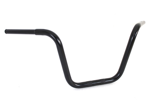 HARLEY 12-1/2 inch Rhino Ape Hanger Handlebar with Indents Black fits 0- Custom, application for use with 1-1/4 risers"