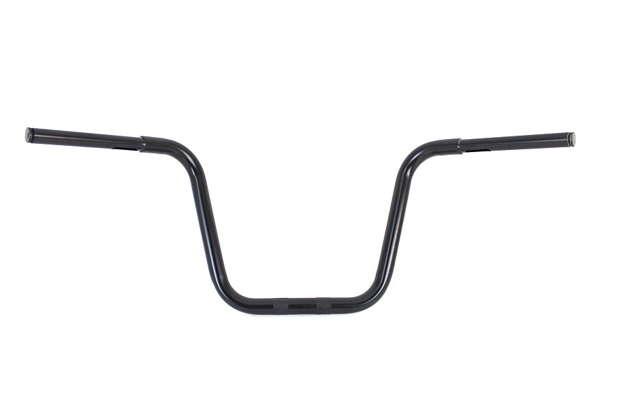 HARLEY 12-1/2 inch Rhino Ape Hanger Handlebar with Indents Black fits 0- Custom, application for use with 1-1/4 risers"