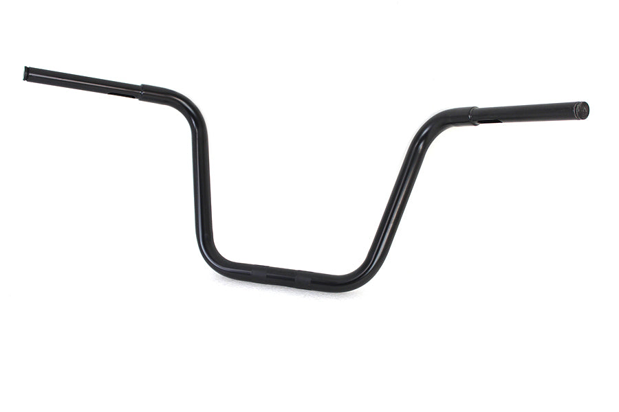HARLEY 12-1/2 inch Rhino Ape Hanger Handlebar with Indents Black fits 0- Custom, application for use with 1-1/4 risers"