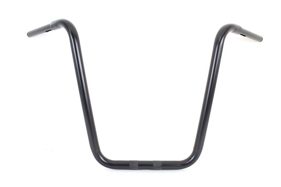 HARLEY 19-1/2 inch Rhino Ape Hanger Handlebar with Indents Black fits 0- Custom, application for use with 1-1/4 risers"