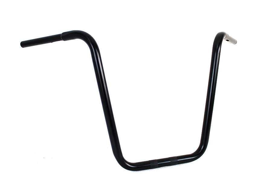 HARLEY 19-1/2 inch Rhino Ape Hanger Handlebar with Indents Black fits 0- Custom, application for use with 1-1/4 risers"