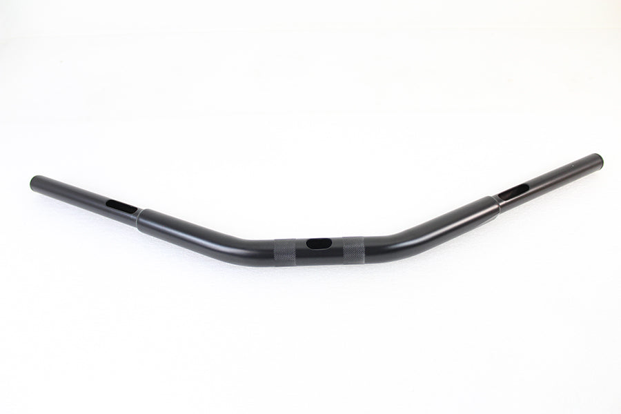 HARLEY 5-1/2 inch Drag Replica Handlebar with Indents Black fits 0- Custom, application for use with 1-1/4 risers"