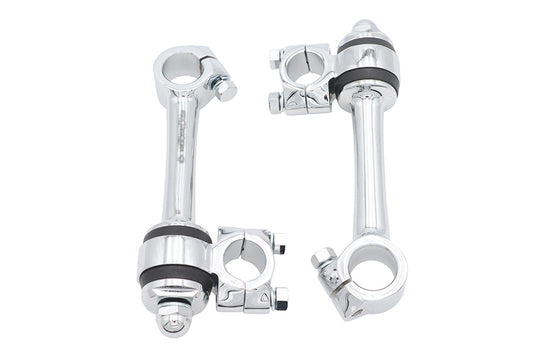 HARLEY Chrome Replica 5-1/2 inch Flander Riser Set Fits 0- Custom, application for 1 handlebars"