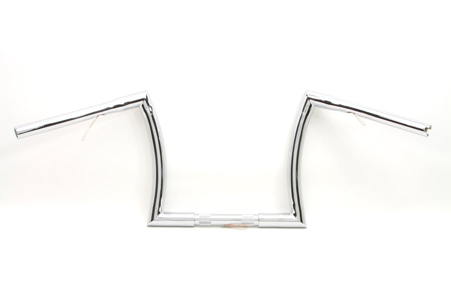 HARLEY 12 inch Z Handlebar with Indents Chrome fits 1984-2017 FXST, 1986-2017 FLST,