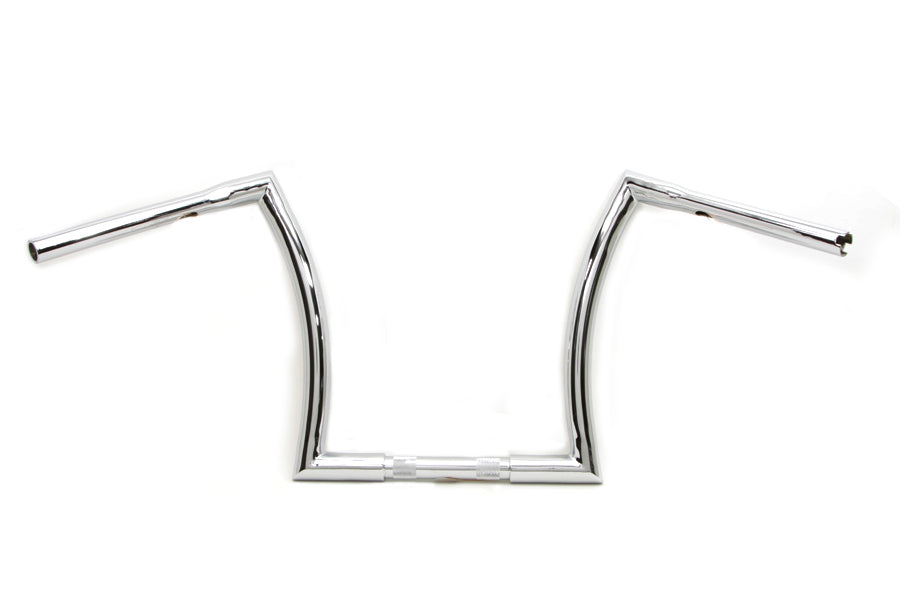 HARLEY 14 inch Z Handlebar with Indents Chrome fits 1984-2017 FXST, 1986-2017 FLST,